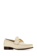 Valentino Garavani Ivory Leather V Logo Signature Loafers