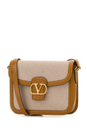 Valentino Garavani Two Tone Canvas And Leather 9 To5 Shoulder Bag
