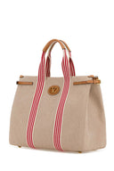 Valentino Garavani Two Tone Canvas Antibes Shopping Bag