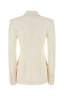 The Andamane Ivory Stretch Gabardine Blazer