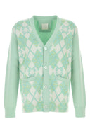 Givenchy pastell grønn ull blanding cardigan
