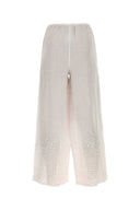Pantaloni Belvoir in lino bianco Bode