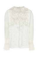 Bode White Mesh Middlemist Blouse