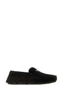Prada Black Suede Loafers
