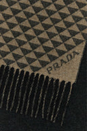 Prada bestickter Schal aus Wollmischung