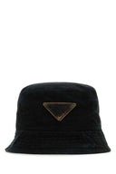 Cappello da secchio in cotone nero prada