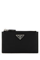 Prada Porta della carta in pelle nera