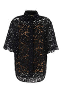 Michael By Michael Kors Black Lace Shirt