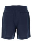 Polo Ralph Lauren Navy Blue Linen Bermuda Shorts