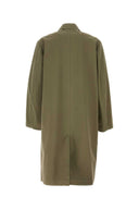 Dries Van Noten Army Green Cotton Rankle Trench Coat