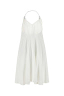 Loewe White Stretch Crepe Flamenco Dress