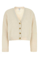 Loewe White Alpaca Blend Cardigan