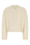 Loewe White Alpaca Blend Cardigan