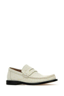 Loewe Ivory Leather Campo Loafers