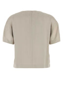 Giorgio Armani Dove Grey Satin T Shirt