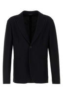 Giorgio Armani Black Stretch Nylon Blazer