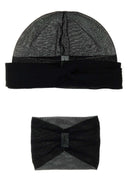 Saint Laurent Black Viscose Hat, Headband And Choker Set