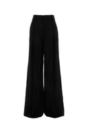Pannello a gamba larga di lana nera di Saint Laurent