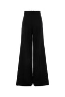 Pannello a gamba larga di lana nera di Saint Laurent