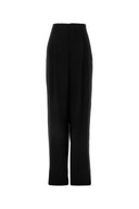 Pantalón de seda negra de Saint Laurent