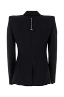 Alexander Mcqueen Black Wool Blend Blazer
