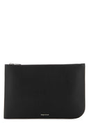 Alexander Mcqueen Black Leather Large Sling Pouch