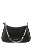 Alexander Mcqueen Black Leather Mini T Bar Handbag