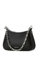 Alexander Mcqueen Black Leather Mini T Bar Handbag