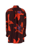 Alexander Mcqueen Printed Satin Oversize Shirt