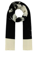 Alexander Mcqueen Ivory Silk Blend Scarf