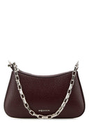 Alexander Mcqueen Burgundy Leather Mini T Bar Handbag