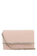 Alexander Mcqueen Pink Leather Mini Cross Bar Clutch