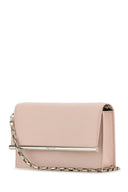 Alexander Mcqueen Pink Leather Mini Cross Bar Clutch