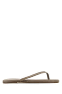 Tkees Dove Grey Leather Lily Liners Thong Slippers