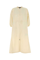 Vestido laminar de nylon herno crema