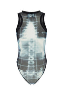 Jean Paul Gaultier Printed Mesh Bodysuit