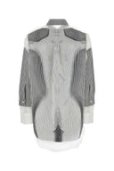 Jean Paul Gaultier Printed Organza E Polyester Oversize Shirt