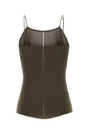 Lemaire Army Green Viscose Blend Tank Top