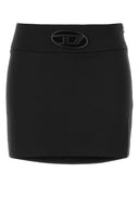 Diesel Black Stretch Polyester Blend O Dixy Mini Skirt