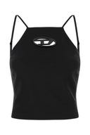 Diesel Black Stretch Polyester Blend T Wilit Top