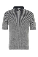Fendi Borded Stretch Viscose Blend Polo camisa