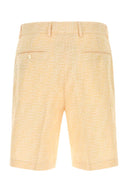 Fendi Cream Linen Blend Bermuda Shorts