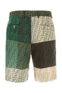 Fendi Multicolor Linen Bermuda Shorts