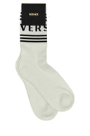 Versace White Stretch Cotton Blend Socks