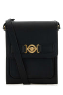 Versace Black Leather Medusa Biggie Crossbody Bag