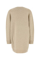 Versace Melange Beige Wool Blend Siger Abito