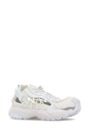 Versace White Leather And Fabric Versace Mercury M Vs 01 Sneakers
