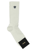 Versace White Stretch Cotton Blend Socks