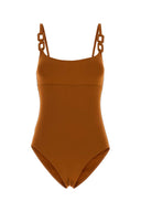 Eres Dark Blue Stretch Nylon Cotier Swimsuit
