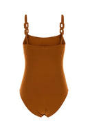 Eres Dark Blue Stretch Nylon Cotier Swimsuit